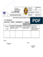 QF 1 Instructional Supervision Report