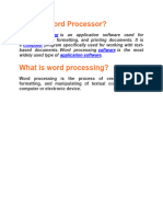 What Is Word Processor