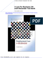 Dwnload Full Employment Law For Business 7th Edition Bennett Alexander Test Bank PDF