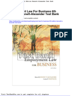 Dwnload Full Employment Law For Business 6th Edition Bennett Alexander Test Bank PDF