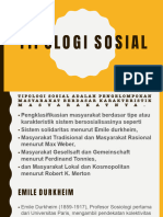 Sosiologi Tipologi Sosial