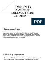 Community Engagement, Solidarity, and Citizenship