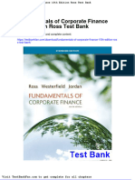 Dwnload Full Fundamentals of Corporate Finance 10th Edition Ross Test Bank PDF
