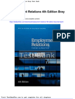 Dwnload Full Employment Relations 4th Edition Bray Test Bank PDF