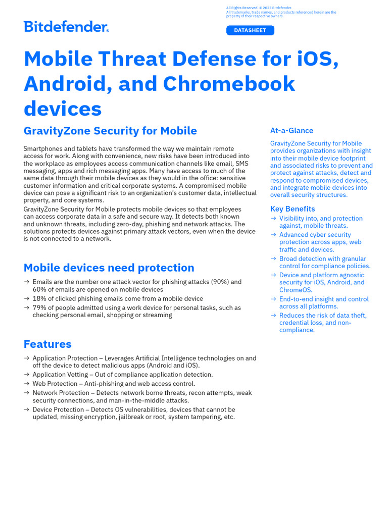 GravityZone Mobile Security Overview | PDF | Business | Computers