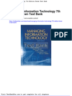 Dwnload Full Managing Information Technology 7th Edition Brown Test Bank PDF