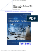 Dwnload Full Principles of Information Systems 13th Edition Stair Test Bank PDF