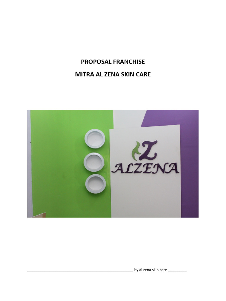 Proposal Franchise Al Zena Skin Care | PDF | Bisnis