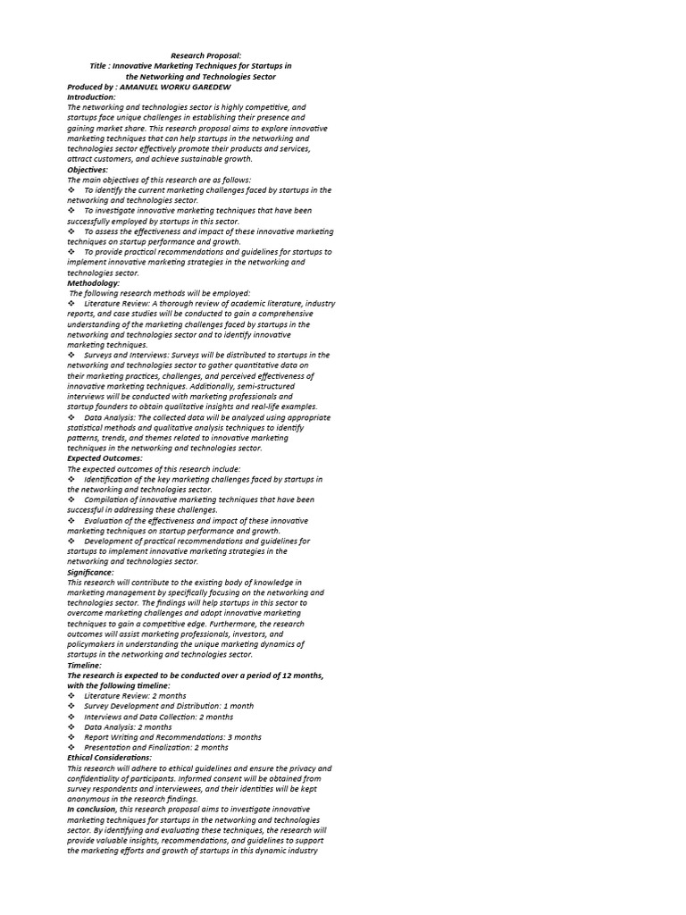 Final Proposal Download Free Pdf Startup Company Small Business