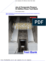 Dwnload Full Fundamentals of Corporate Finance Canadian 9th Edition Ross Test Bank PDF