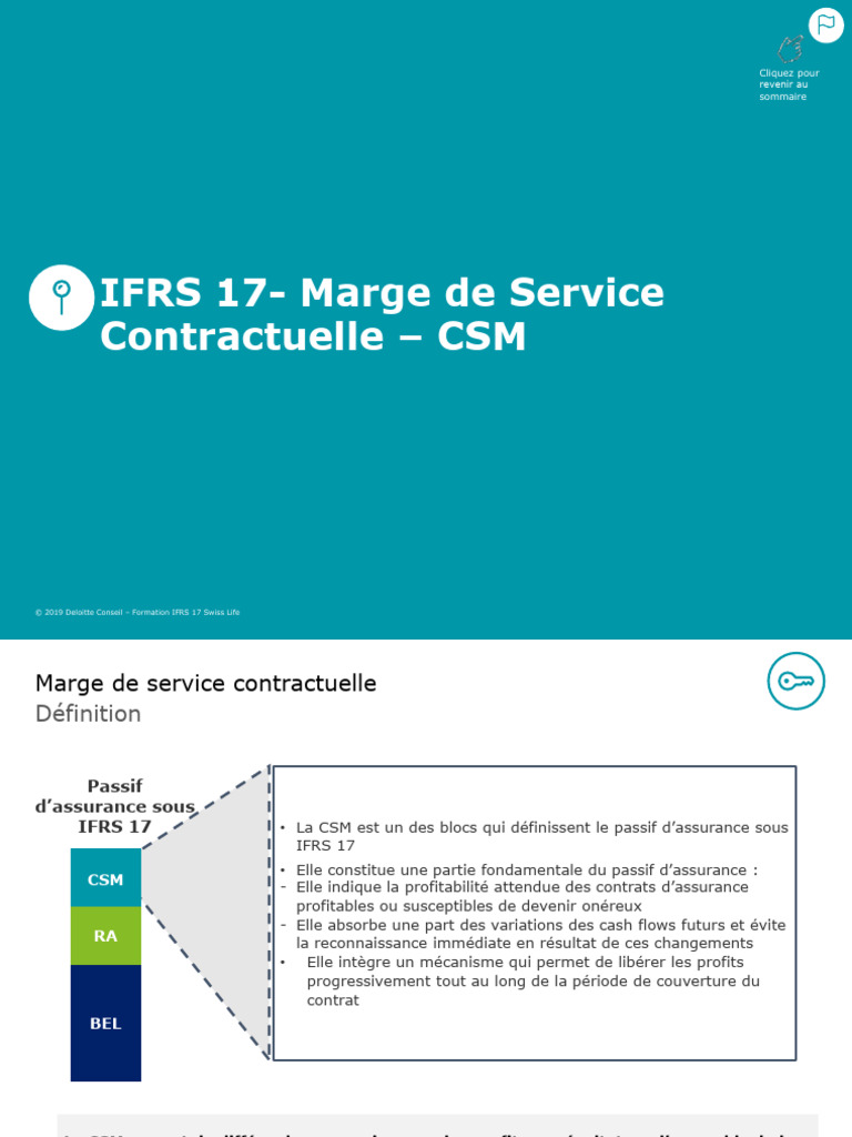 CSM sous IFRS 17 : Définition et Calcul | PDF | Assurance | Normes ...