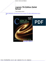 Dwnload Full C How To Program 7th Edition Deitel Solutions Manual PDF