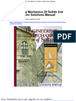 Dwnload Full Engineering Mechanics of Solids 2nd Edition Popov Solutions Manual PDF