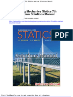 Dwnload full Engineering Mechanics Statics 7th Edition Meriam Solutions Manual pdf