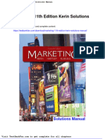 Dwnload Full Marketing 11th Edition Kerin Solutions Manual PDF