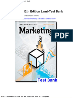 Dwnload Full Marketing 12th Edition Lamb Test Bank PDF