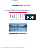 Dwnload Full Calculus 10th Edition Anton Solutions Manual PDF