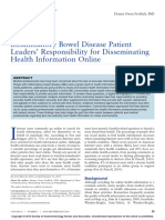 Inflammatory Bowel Disease Patient Leaders' Responsibility For Disseminating Health Information Online