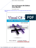 Dwnload Full Visual C How To Program 6th Edition Deitel Solutions Manual PDF