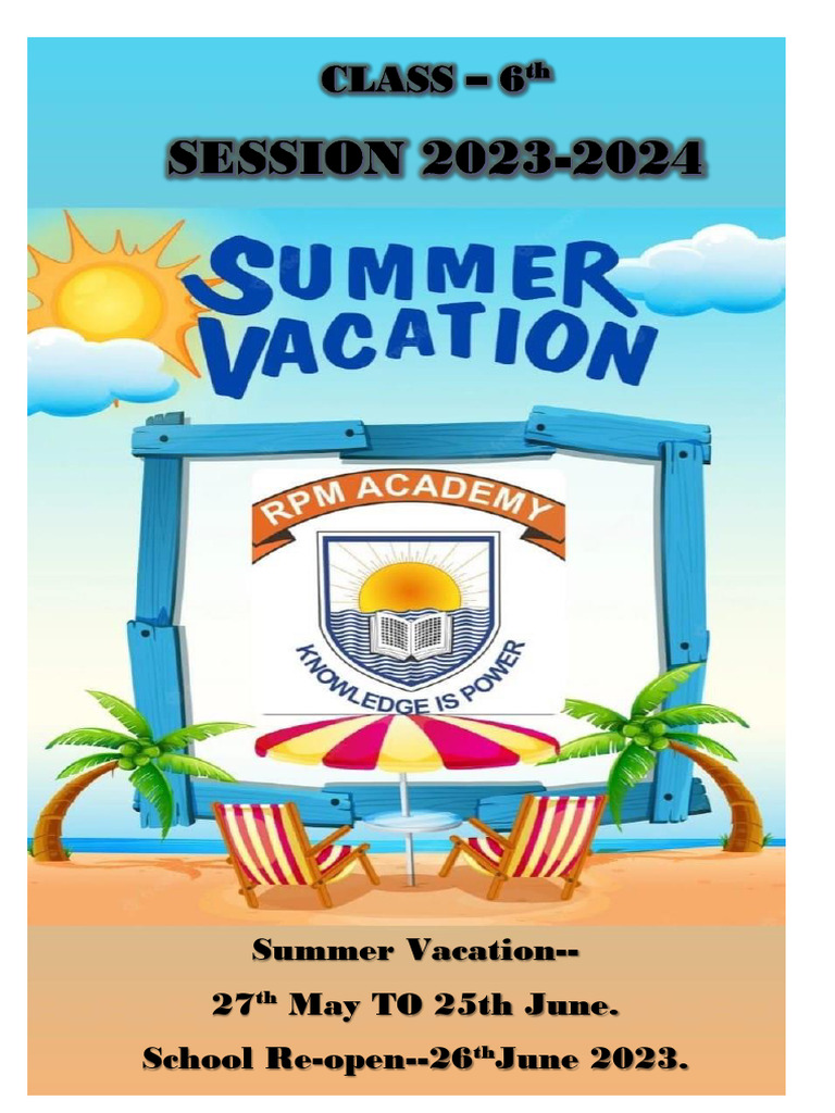 Class 6 Holiday Homework-1 | PDF