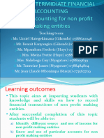 Topic 4 Accounting For Non Profit Making Entities