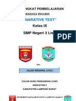 "Narative Text": Kelas IX SMP Negeri 3 Liwa