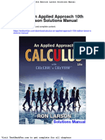 Dwnload Full Calculus An Applied Approach 10th Edition Larson Solutions Manual PDF