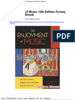 Dwnload Full Enjoyment of Music 12th Edition Forney Solutions Manual PDF