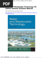 Dwnload Full Water and Wastewater Technology 7th Edition Hammer Solutions Manual PDF