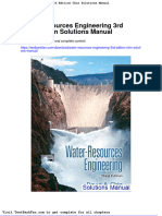 Dwnload Full Water Resources Engineering 3rd Edition Chin Solutions Manual PDF