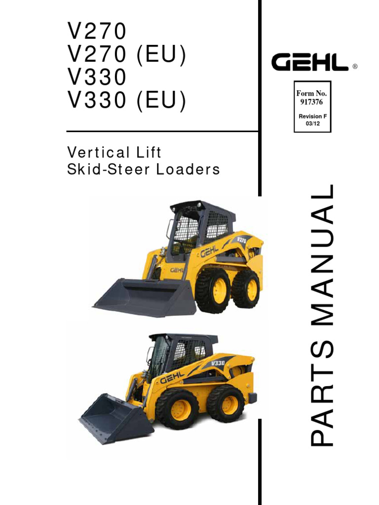 jack GEHL V270 - V330 Spare Parts | PDF | Screw | Washer (Hardware)