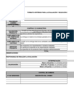 Formato Criterios para La Evaluación y Selección de Proveedores