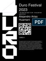 Duro Festival 2023: Alejandro Arias Huamaní