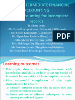 Topic 3 Accounting For Incomplete Records