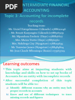 Topic 3 Accounting For Incomplete Records