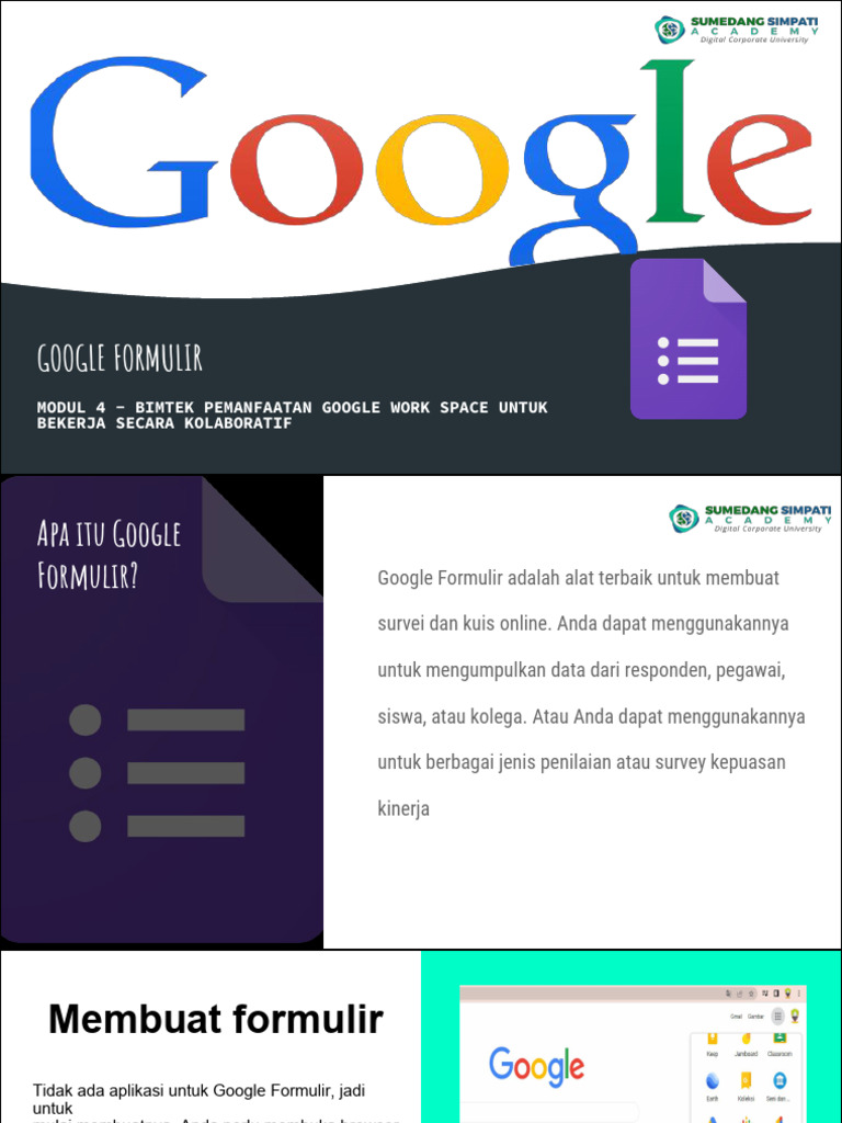 Panduan Lengkap Google Formulir | PDF