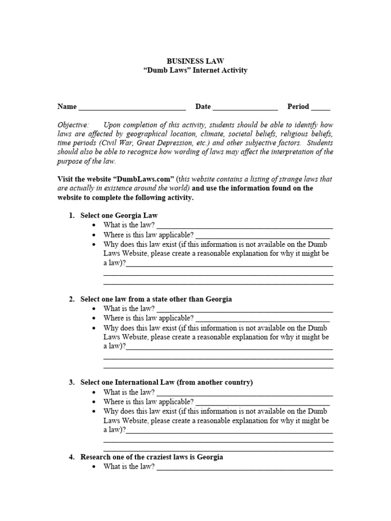 Exploring Georgia's Dumb Laws | PDF | Information | Psychology