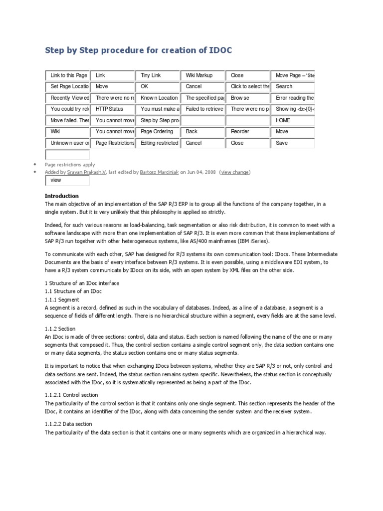 IDoc Creation Procedure Guide | PDF | Electronic Data Interchange | Payroll