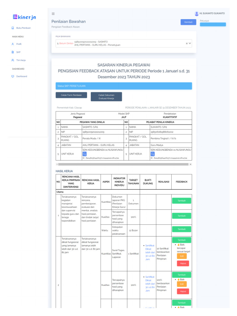 Screencapture Kinerja Bkn Go Id Skp Penilaian 2023 73e91f3ace504fb1acd