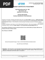 Permanent Certificate of Enlistment: West Bengal Municipal Act, 1993 (See Section 118) (Duplicate To Be Filled Up)