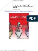 Dwnload Full Marketing Australian 1st Edition Grewal Solutions Manual PDF