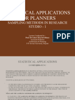 Studio1 - Statistical Applications For Planners
