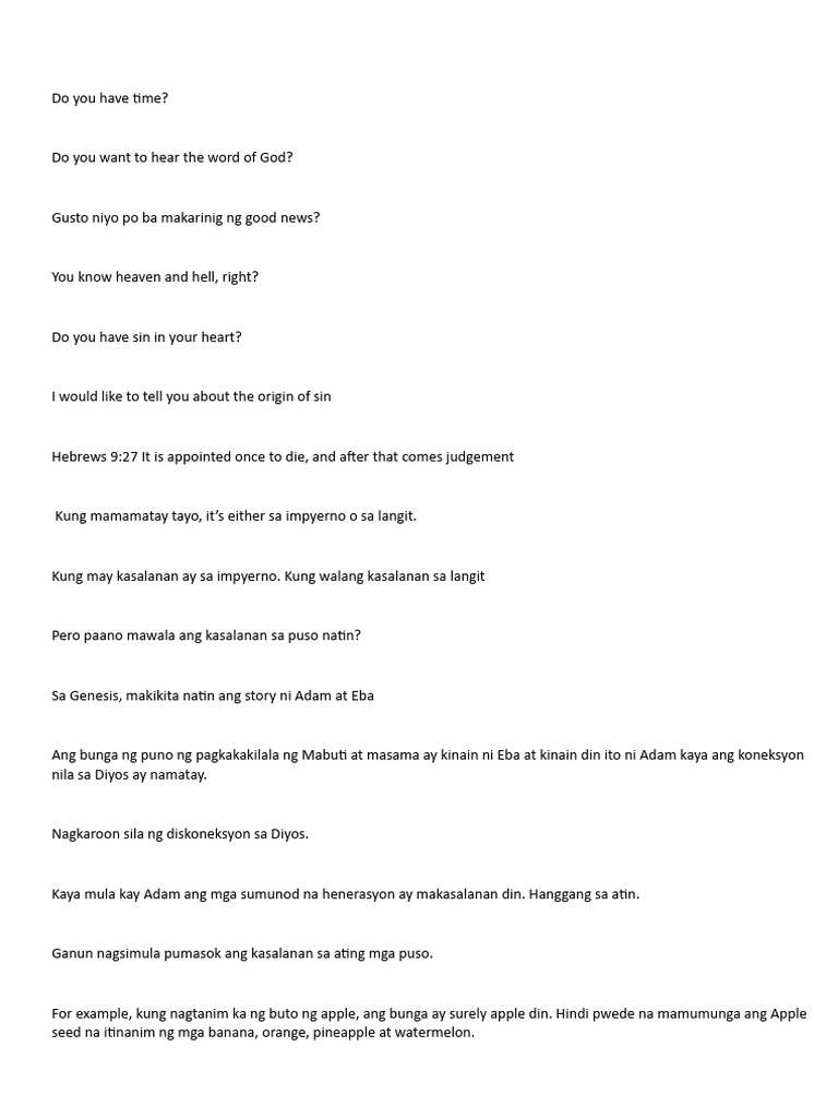 Preaching Gospel Script | PDF