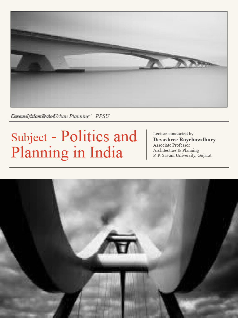 Politics of Urban Planning in India | PDF | Urban Planning | Urbanization