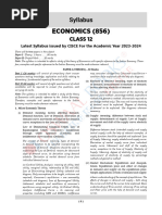 ISC 12 Economics Syllabus