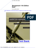 Dwnload Full Marketing Management 11th Edition Peter Test Bank PDF