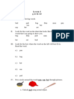 Fuller Activity For Non-Reader Lesson 2