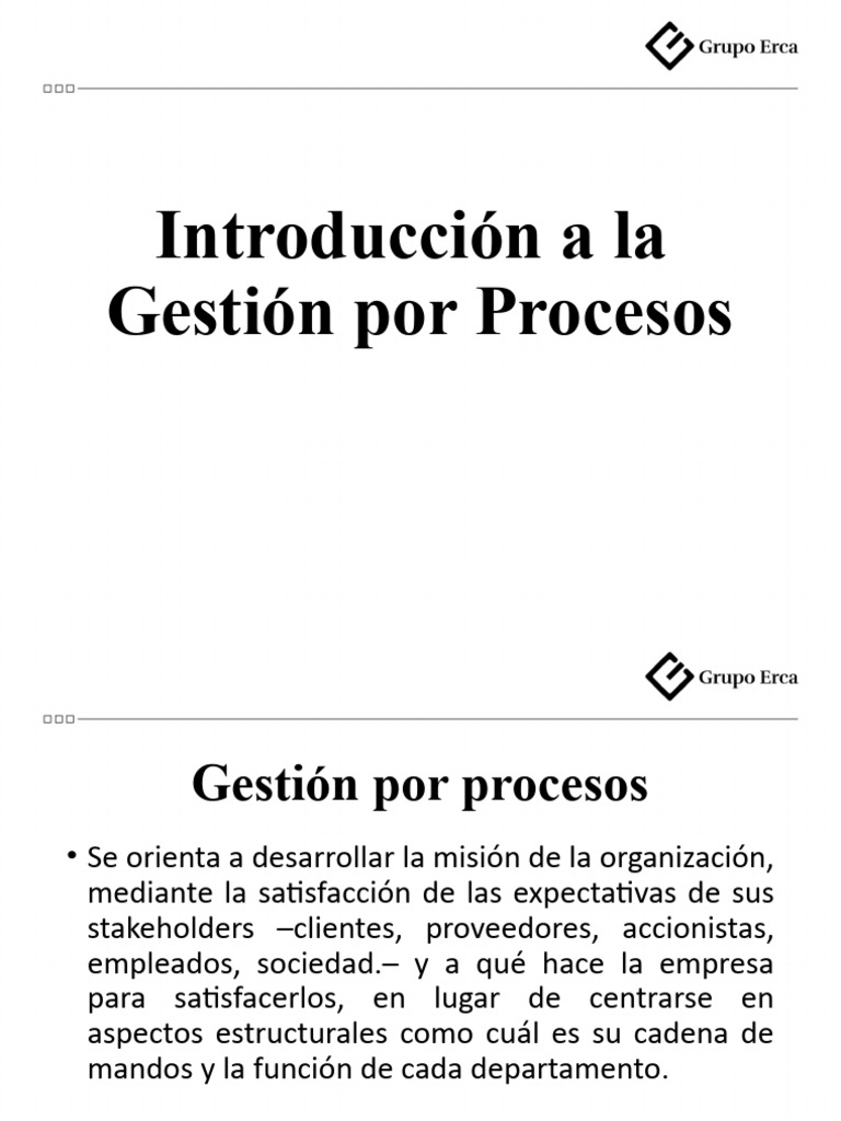 Introducción a la Gestión por Procesos | PDF | Business | Negocios ...