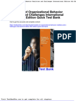 Dwnload Full Principles of Organizational Behavior Realities and Challenges International Edition 8th Edition Quick Test Bank PDF