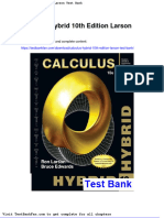 Dwnload Full Calculus Hybrid 10th Edition Larson Test Bank PDF